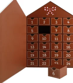 Adventskalender pepparkakshus 24 tomma presentaskar FSC