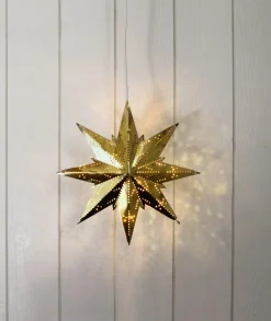 Adventsstjärna metall mässing mini, 25 cm, Star Trading