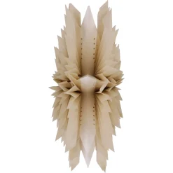 Adventsstjärna veckat papper beige 50 cm Northlight