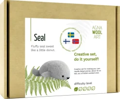 Agna Wool Art Kit filtad ull, säl, 10 cm
