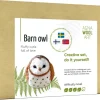 Agna Wool Art Kit filta en uggla i ull, 10 cm