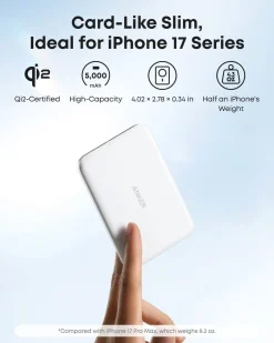 Anker MagGo Slim trådlös powerbank 5000 mAh 15 W