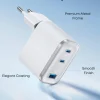 Anker Nano snabbladdare USB-C 3 portar GaN 70 W, vit