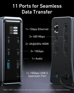 Anker Prime dockningsstation 14-i-1 160W Dual Display
