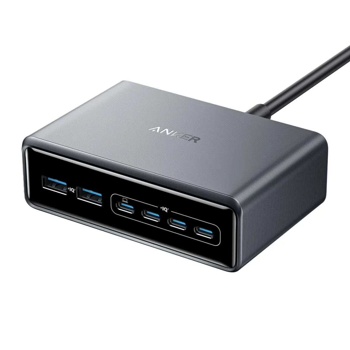 Anker Prime laddstation USB-C/A 6 portar GaN, 200 W