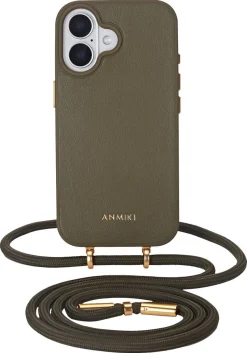 Anmiki Crossbody Phone Case iPhone 16 mobilskal med axelrem