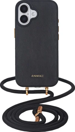Anmiki Crossbody Phone Case iPhone 16 mobilskal med axelrem
