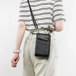 Anmiki Mary mobilväska med axelrem, crossbody, svart