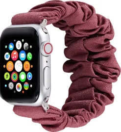 Anmiki Satin scrunchie Apple Watch armband, 42, 44, 45, 46, 49 mm