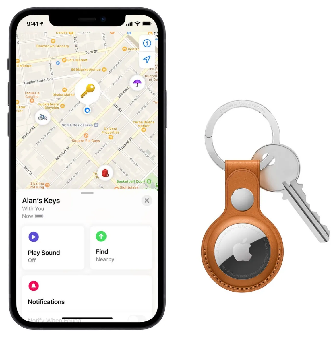 Apple AirTag Loop i läder