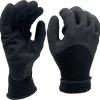 Arbetshandskar latex fleecefodrade, svarta