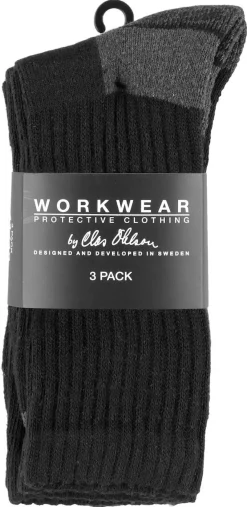 Arbetsstrumpor svart, 3-pack