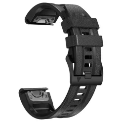 Armband för Garmin 26 mm, läder och silikon