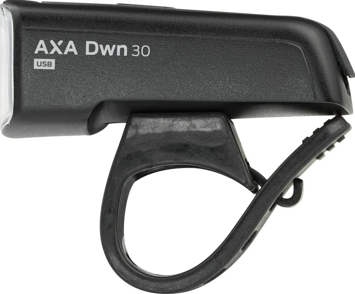 AXA Dwn 30 cykellampa fram USB, 30 lux, 50 m