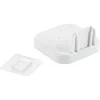 Badrumshylla plast vägg självhäftande 9,3 x 9,3 x 5,4 cm, vit