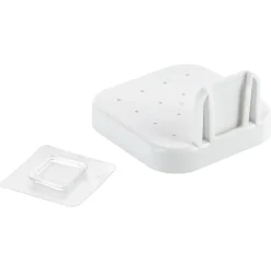 Badrumshylla plast vägg självhäftande 9,3 x 9,3 x 5,4 cm, vit