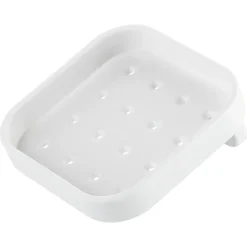 Badrumshylla plast vägg självhäftande 9,3 x 9,3 x 5,4 cm, vit