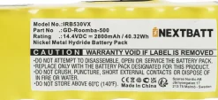 Batteri 14,4 V/2800 mAh till iRobot Roomba XLife, NiMH