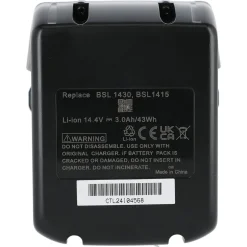 Batteri slide-in till Hitachi elverktyg 14,4 V 3,0 Ah Li-Ion