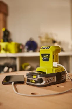 Batteriadapter Ryobi R18USB-0 med USB-laddare