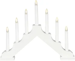 Batteridriven adventsljusstake vit, Konstsmide