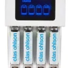 Batteriladdare LCD med 4 x HR03