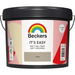 Beckers Its Easy Matt väggfärg inomhus, 2,7 liter