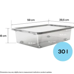 Bedroller Modul liten sänglåda med hjul, 30 liter