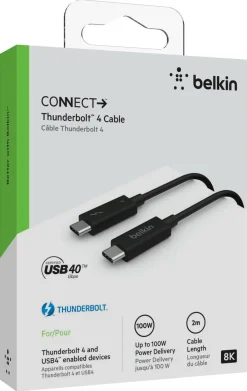 Belkin Connect Thunderbolt 4 USB-C-kabel, 2 m