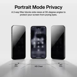 Belkin InvisiGlass Privacy iPhone 17 Pro skärmskydd