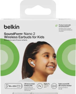 Belkin Soundform Nano V2 in ear-hörlurar för barn