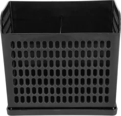Bestickkorg plast, 2 fack, svart