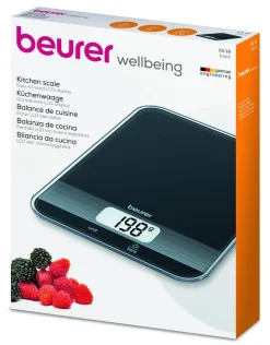 Beurer KS 19 digital köksvåg med glasplatta, upp till 5 kg