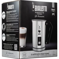 Bialetti elektrisk mjölkskummare, rostfri, 240 ml