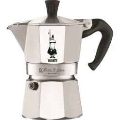 Bialetti Moka Express mokabryggare, aluminium, 3 koppar