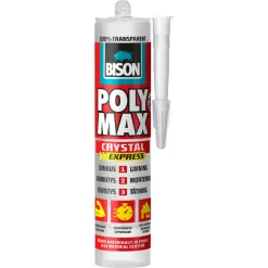 Bison Poly Max Crystal Express montagelim utomhus, 300 g
