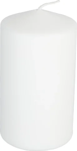 Blockljus i stearin, 6,7 cm i diameter, vitt