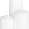 Blockljus i stearin, 6,7 cm i diameter, vitt