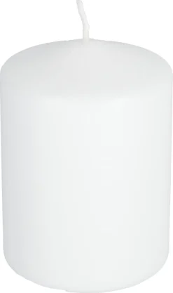 Blockljus i stearin, 6,7 cm i diameter, vitt