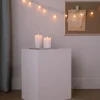 Blockljus LED batteriljus med timer, vit