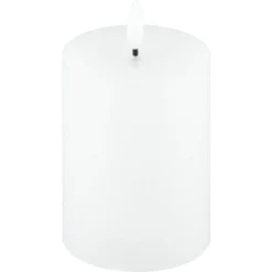 Blockljus LED med timer, vit, Northlight, diameter 7,5 cm