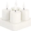 Blockljus mini LED 4-pack laddningsbart, Northlight