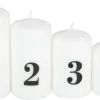 Blockljus Advent, 4-pack stearinljus med siffror