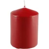 Blockljus stearin, röd, 6,7 cm i diameter