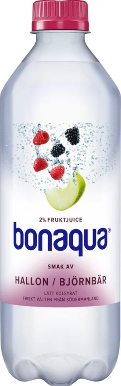 Bonaqua Hallon Björnbär lätt kolsyrat vatten, 0,5 l