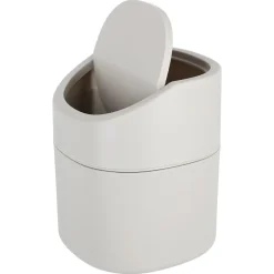 Bordspapperskorg med vipplock, plast, 16,5 cm