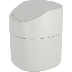Bordspapperskorg med vipplock, plast, 16,5 cm