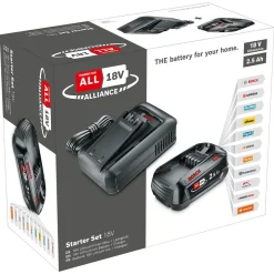 Bosch batteri och laddare 18 V 1 x 2,5 Ah AL 18V-44