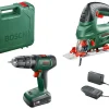 Bosch skruvdragare och sticksåg set med batteri