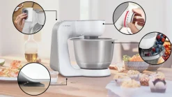 Bosch Serie 4 köksmaskin MUM58200, vit, silver, 1000 W